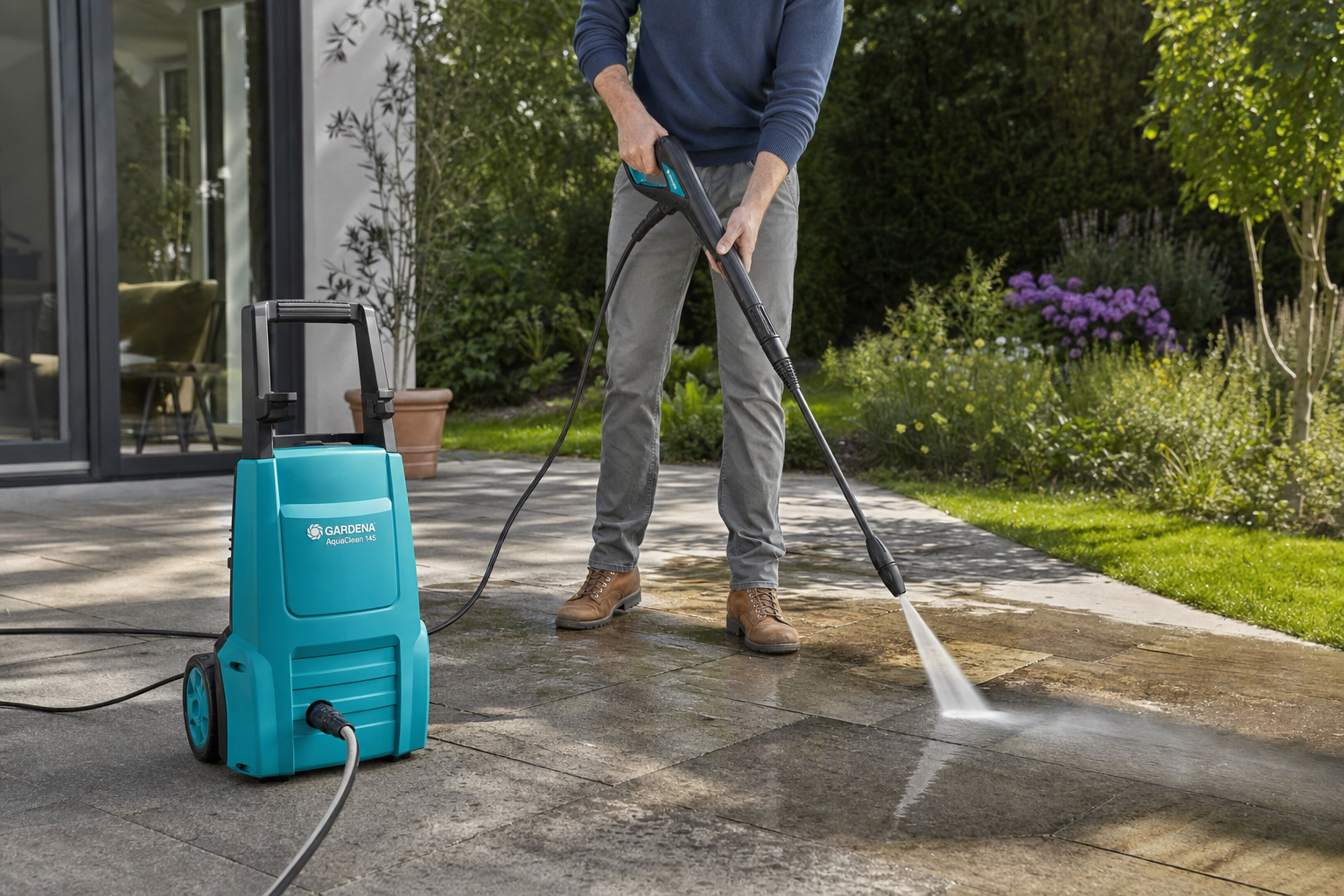 Gardena AquaClean 145 — Nettoyeur haute pression 145 bar